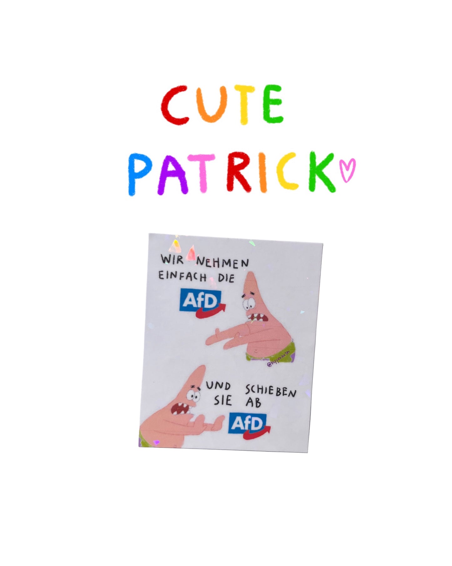cute patrick | glitzersticker