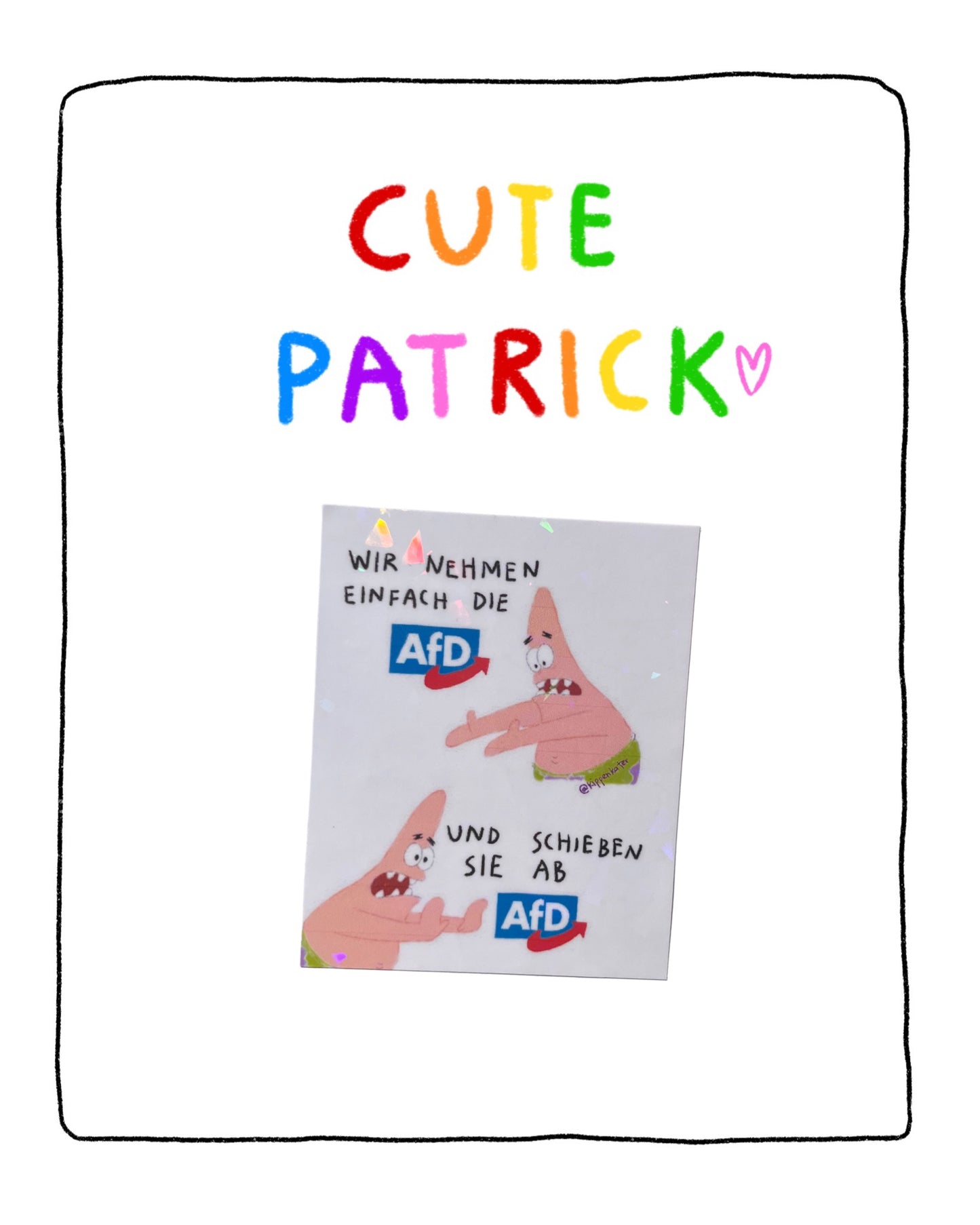 cute patrick | glitzersticker