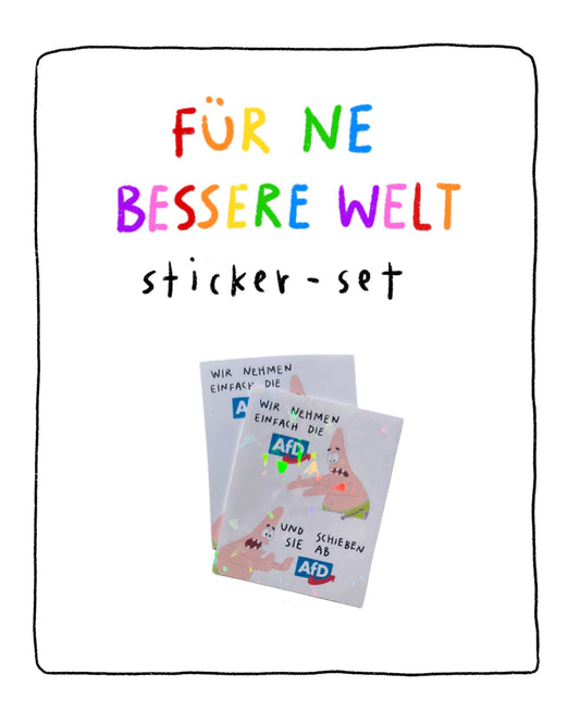 bessere welt | sticker-set (glitzer & holo)
