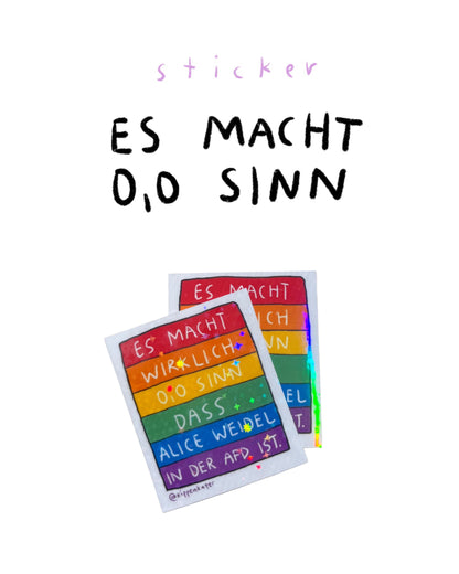0,0 sinn | glitzersticker