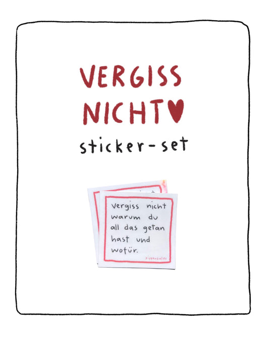 vergiss nicht | sticker-set (glitzer & holo)