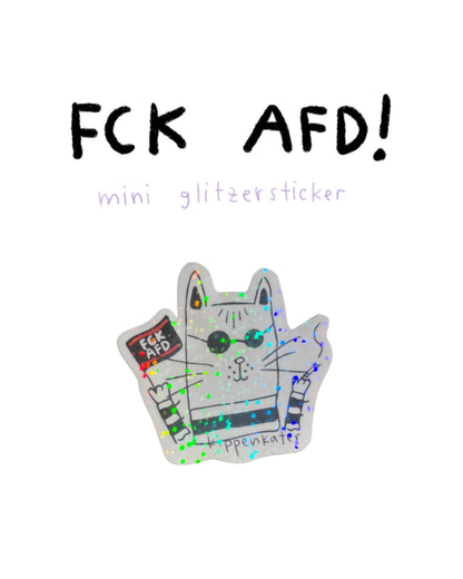 fck afd | glitzersticker