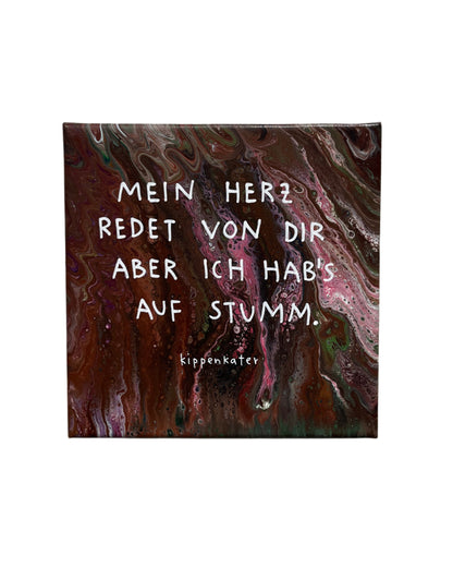 herz auf stumm | leinwand