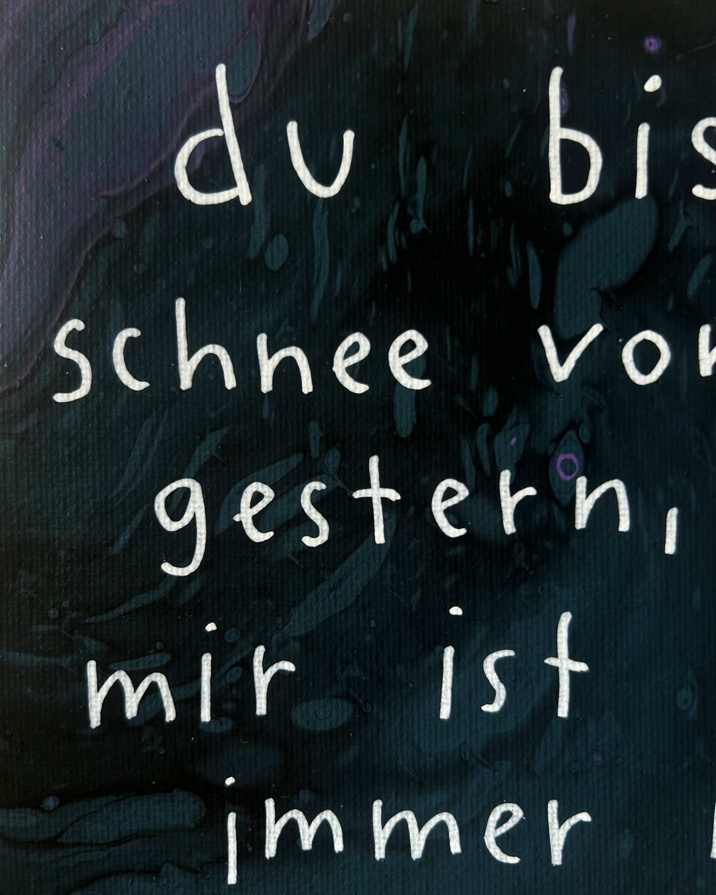 schnee von gestern | leinwand