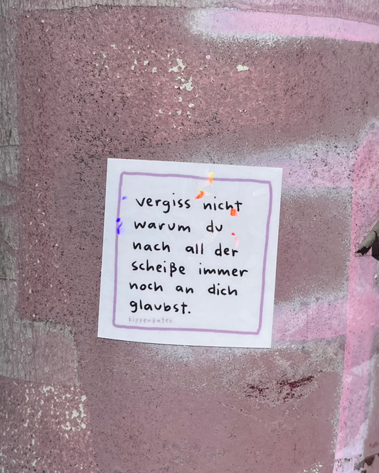 vergiss nicht | sticker-set