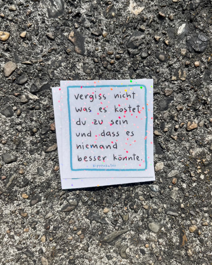 vergiss nicht | stickerset