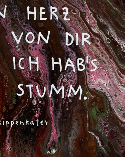 herz auf stumm | leinwand