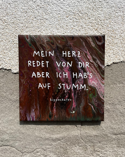 herz auf stumm | leinwand