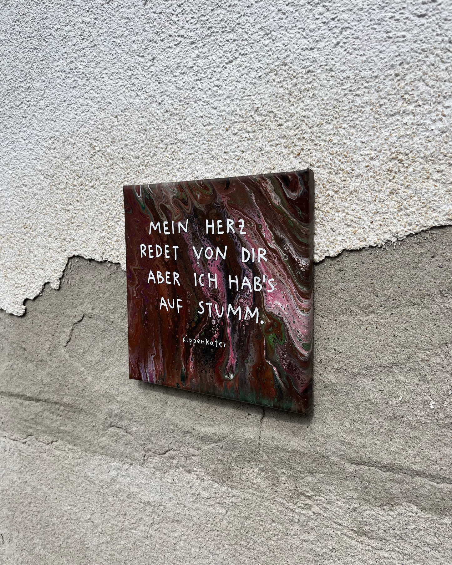 herz auf stumm | leinwand