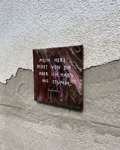 herz auf stumm | leinwand