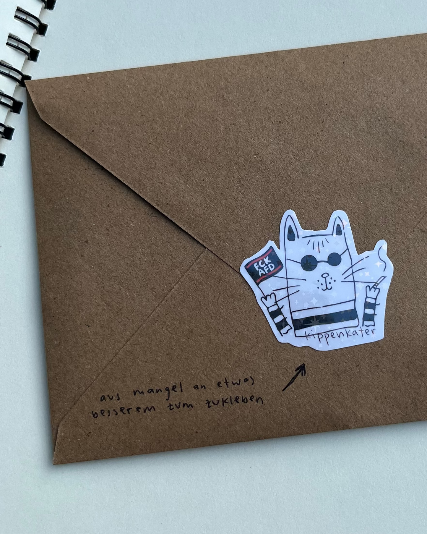 fck afd | glitzersticker