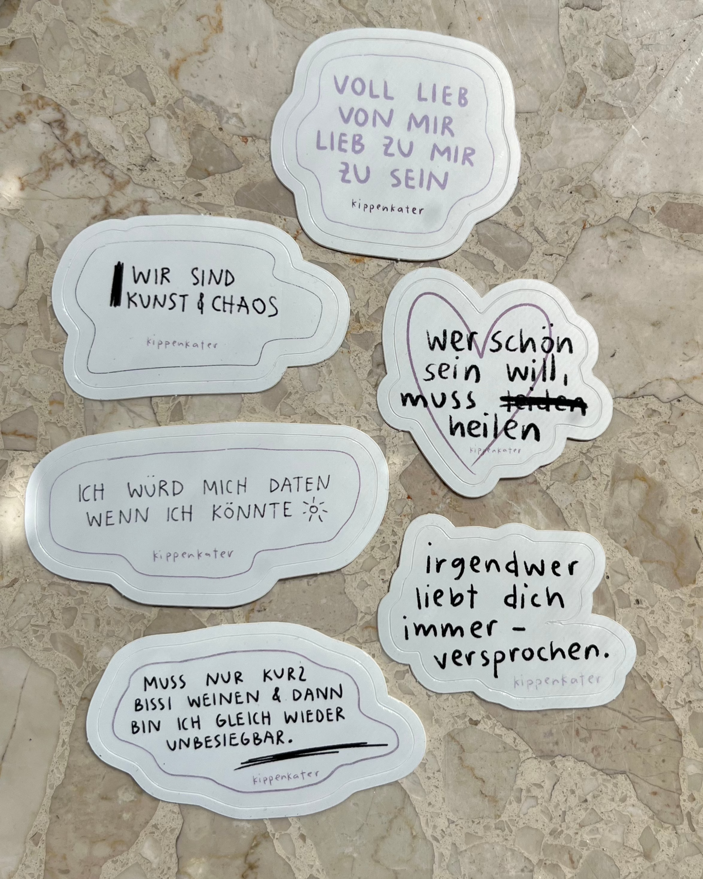 voll lieb | stickerset