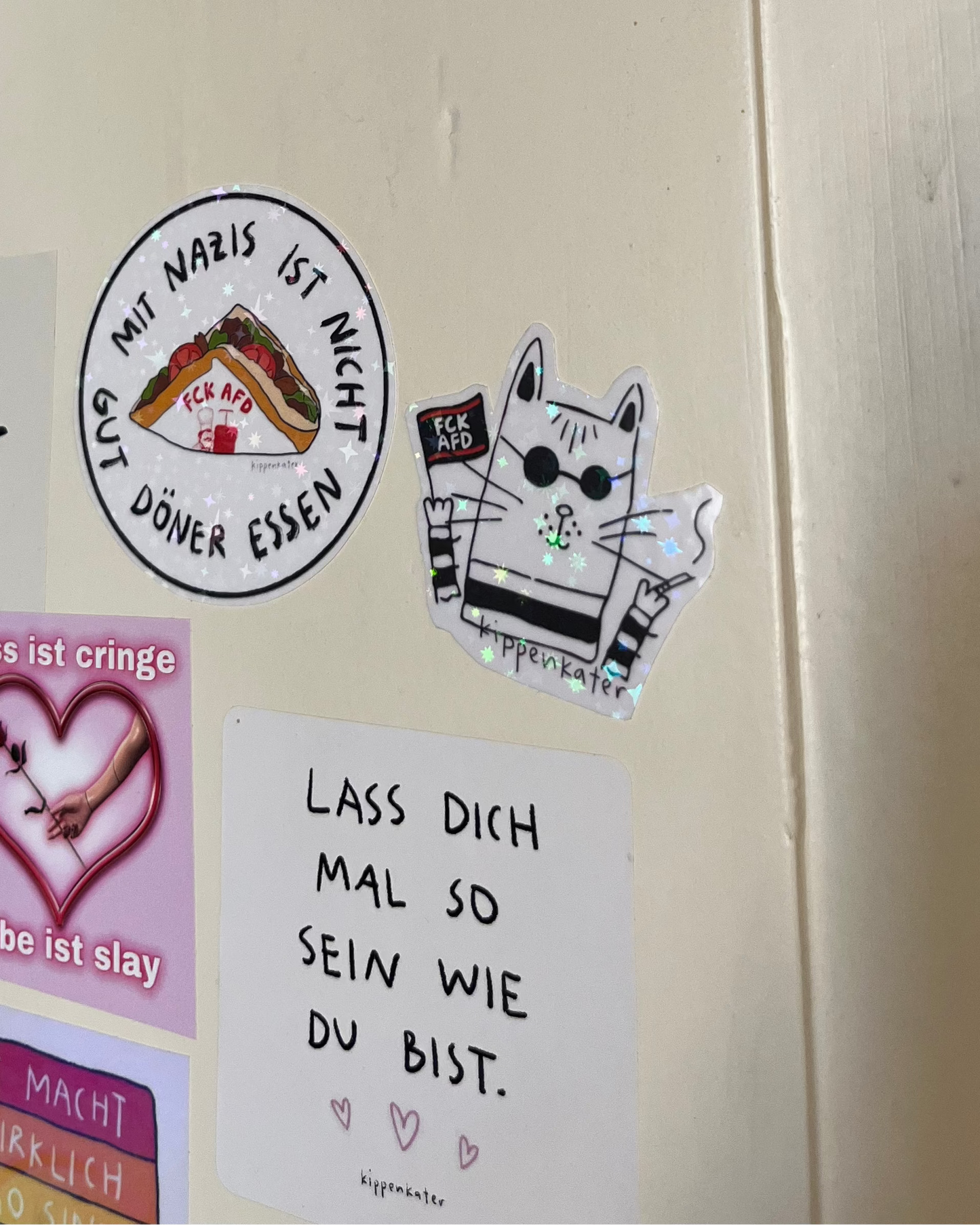 fck afd | glitzersticker