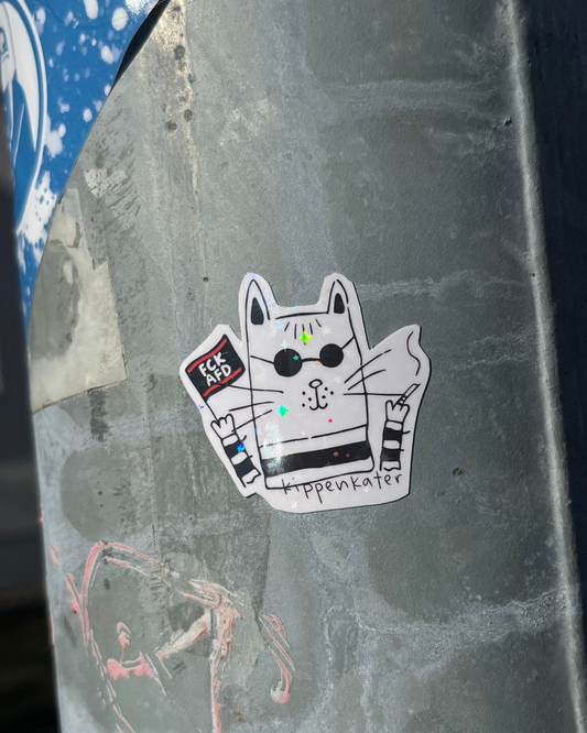 fck afd | glitzersticker